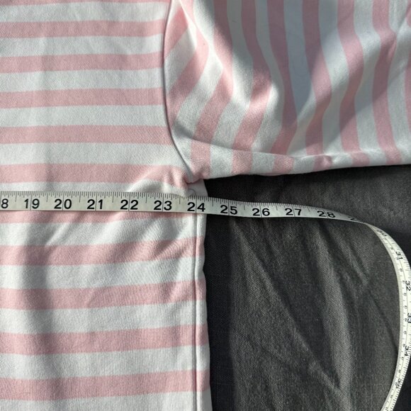 Pink and White Striped Cotton Sweatshirt - Picture 5 of 9